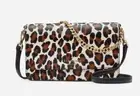 New Kate Spade Madison Spotted Leopard Willow Small Flap Crossbody with Dust bag