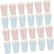 ABOOFAN 24Pcs Premium Paper Popcorn Boxes with Stripes Night Parties Snack Packaging Cute Popcorn Holders for Candy Treats