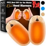 2 Pack Hand Warmers Rechargeable,Portable Electric Hand Warmers Reusable, 2 i...