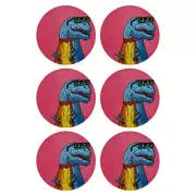 6x Mulga The Artist 10.5cm Round Ceramic Cup Coaster Trex Maxwell & Williams