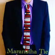DARK BROWN Necktie HandMade Fabric Guatemala Corbata Médium Small- PERFECT GIFT