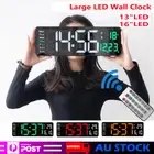 Large Digital Big Jumbo LED Wall Desk Clock Display With Calendar Temperature OZ