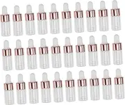 Healeved 30pcs 3ml Essential Oil Dropper Bottles Pipettes Droppers for Oil Dispensing Leakproof Glass Bottles