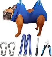 OVTEXZOG Dog Grooming Hammock Harness, Dog Sling Helper for Nail Trimming, Dog Hanging Hammock Restraint Bag for Nail Clipping/Claw Care (Medium)