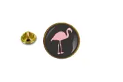 pins pin's badge metal lapel hat button flamingo animal
