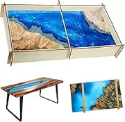Large Charcuterie Board Resin Mold Tray for River Table, Epoxy Art, DIY Home Decoration (Rectangle Style, 23.6 x 11.8 x 4 Inches)