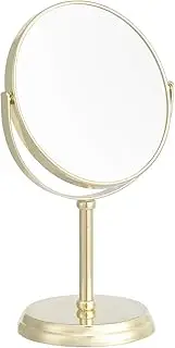 Amazon Basics Vanity Mirror - 1X/5X Magnification, Gold