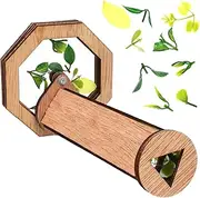 Kisangel Retro Look Wooden Kaleidoscope Educational Toy for Boys and Girls Enhance Creativity Imagination DIY Kit