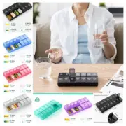 Travel Tablet Container Holder Pill Box Medicine Organizer Dispenser Box Case