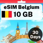 eSIM Belgium - 10 GB - 30 Days - Travel eSIM | QR code activation