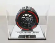 1/10th Charles Leclerc Miami 2022 Pirelli Pole Position Award Tyre Display