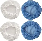 [FOMIYES] 4Pcs Breathable Mesh Food Service Cap Dustproof Chef Hat for Kitchen Restaurant Hotel Use Blue White Chef Hats for Men and Women