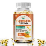 120 TURMERIC BLACK PEPPER CAPSULES 95% CURCUMINOIDS BIOPERINE STRONGEST TUMERIC