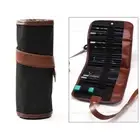 36/48/72 Holes Canvas Wrap Roll Up Pencil Bag Pen Case Holder Storage Pouch AU