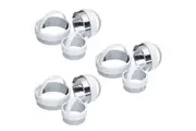 3x 3pc Mastercraft Plastic Pastry Cutters Tart Pie Baking Tool Set White