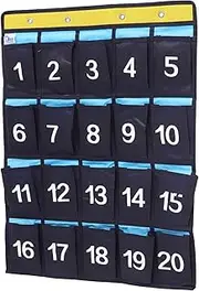 COHEALI Numbered Pocket Cell Phones Holder Wall Door Hanging Organizer Phone Bag for School Dormitory