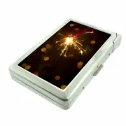 Sparkler Em1 Cigarette Case with Built in Lighter Metal Wallet