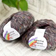 Sale 2BallsX50g Fluffy Soft Colorful Mohair Rugs Shawls Blankets Crochet Yarn 08