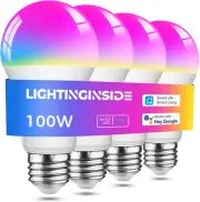 Smart Light Bulbs 100W Equivalent, 1350LM 11W Wifi Smart Bulb Compatible with Al