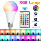 2/4 PCS RGB LED Light Bulb E27 Magic Color Changing Dimmable Lamp Remote Control