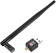 AIMALL 802.11AC AC600 USB WiFi Wireless Adapter Dongle WPS 5GHz Dual Band 5dBi Antenna, for Online Gaming and Ultra HD Video Streaming