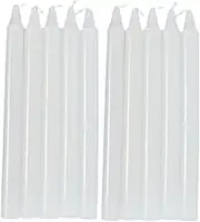 10 Pack Taper Candles, Red/White Taper Candles, 16cm Dripless, Unscented Dinner Candle, Smokeless Taper Candles, Paraffin Wax with Cotton Wicks, for Wedding Blessing Celebrations Power Outages