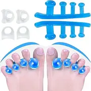 Oogway Master Toe Separators & Stretcher, Gel Toe Spacers, Correcting Bunions and Restoring Toes to Their Original Shape - For Men and Women - 3 Pack (1 Pair separator & 2 Pair corrector)