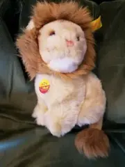 ~ Steiff Snuffy The Lion 7.5” Tall x 9" Long 4" tail w 2 Tags & Pin 017180