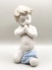 Lladro A Child’s Prayer Boy Porcelain Figurine 6496
