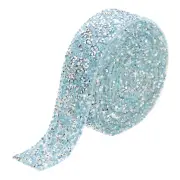 1 Roll 3 Yards Self Adhesive Crystal Rhinestone Ribbon Light Blue