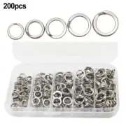 Split Ring Hook Sets Silver Snaps Swivels Terminal Tackle For Crank Bait