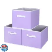 WUIKE Storage Baskets, Storage Bins with Handles, Foldable Closet Organizers