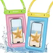 Rynapac Waterproof Phone Pouch Floating - 8.5in Waterproof Phone Case for Beach Travel Must Haves, 2 Pack Underwater Cell Phone Holder with Lanyard for iPhone 15 Pro Max 14/13/12, Galaxy 23/22/21/20