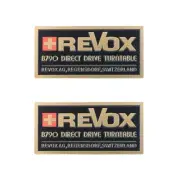 Revox B790 Direct Drive Turntable Logo Badge 50mm(1.96")X24mm(0.94") GOLD