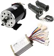 YC Yier Brushed DC Electric Motor 36V 800W + Speed Controller + Twist Throttle Grips for DIY Part ATV Quad Buggy Dirt Pit Bike Razor 4 Wheeler Mini Bike Electric Bicycle Scooter E Bike