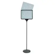 Quartet� Sign(ware) Pedestal Sign, 14 x 11, Assorted Signage, Black Frame
