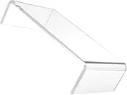 HOMSFOU Acrylic Monitor Riser Stand Ergonomic Heightening Base for Desktop Heavy Duty Computer Storage Stand Stylish Transparent Design for Organizing Laptops and Accessories