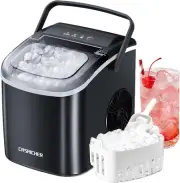 Ice Maker for Countertop, 1.2L 12KG Stainless Steel Portable Icemaker Cube Maker