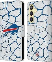 Head Case Designs Officially Licensed NFL Giraffe Animal Print Buffalo Bills Art Leather Book Wallet Case Cover Compatible with Samsung Galaxy S24 5G