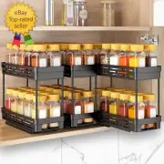 3 Packs Pull Out Spice Rack Organizer for Cabinet Slide Out Spice Racks Organize