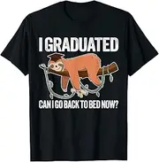 [X.Style] I Graduated Can I Go Back to Bed Now Funny Kids Graduation ds926 T-Shirt (3XL) Black
