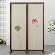 Wood Wall Room Divider, Folding Portable Wall Divider with Wider Support Feet, Entrance Foyer Screen Partition, Privacy Screen for Home Office Decorative(2 Pack)