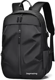 BAGMAZİNG Laptop Backpack,travel backpack with USB Charging Port,Water Resistant,Gifts for men Fits 17.7 Inch Laptop bag and notebook bag - Black