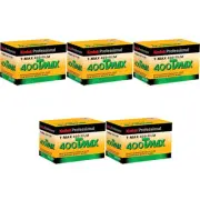 5 Rolls Kodak TMY-36 TMAX 400 Black and White Negative 35mm Film FRESH DATE