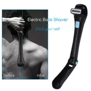 Electric Back Hair Shaver Foldable Handle Clipper Razor Remover Trimme Groomer