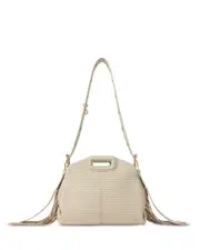 Maje Raffia Effect Miss M Mini Bag