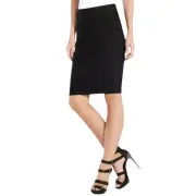 BCBGMAXAZRIA Black Pull On Bodycon Knit Bandage Alexa Midi Pencil Skirt XS NWT