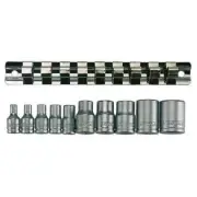 Torx Socket Set 1/4" & 3/8" Drive E4-E18 Teng Tool TE-M3814