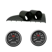 FORD BA BF Falcon CLIP-IN GAUGE POD HOLDER W/ Black VOLTS & OIL PRESS GAUGES (for: Ford)