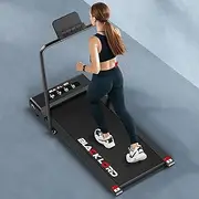 BLACK LORD Foldable Walking Pad Treadmill 2.3HP with Hand Rail, FW40-H Model, Exercise Machine Fitness Equipment Under Desk with Bluetooth APP Remote Control, Black